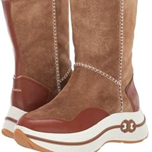 TORY BURCH $458 SUEDE & SHEARLING BOOTS! *LUXURIOUS!* Size 8! RARE FIND 🥵! NIB!